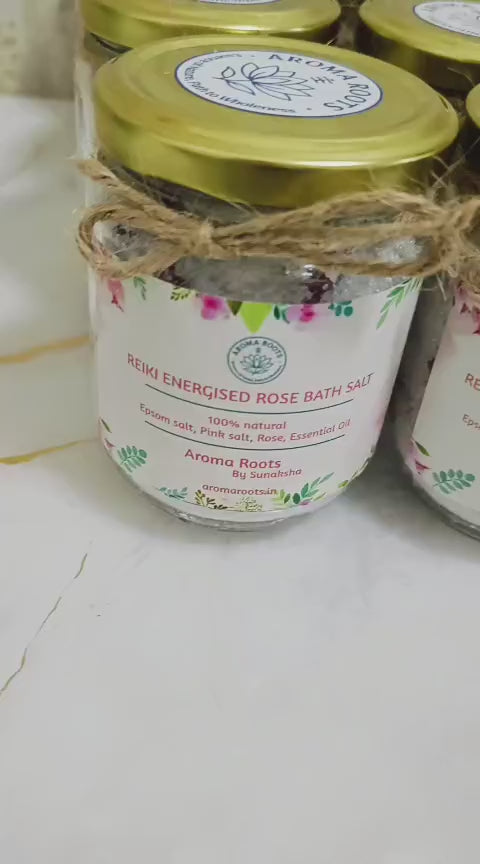 Reiki Energised Mix Herb Bath Salt (Safflower, Rose, Calendula)